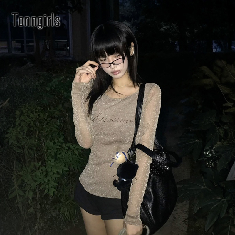 Winter Clothing Aesthetic - Tonngirls Y2k Aesthetic T-shirt Women See