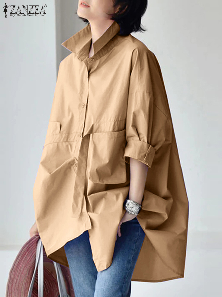 Winter Clothing Pinterest - ZANZEA Women Chic Oversize Shirts Loose