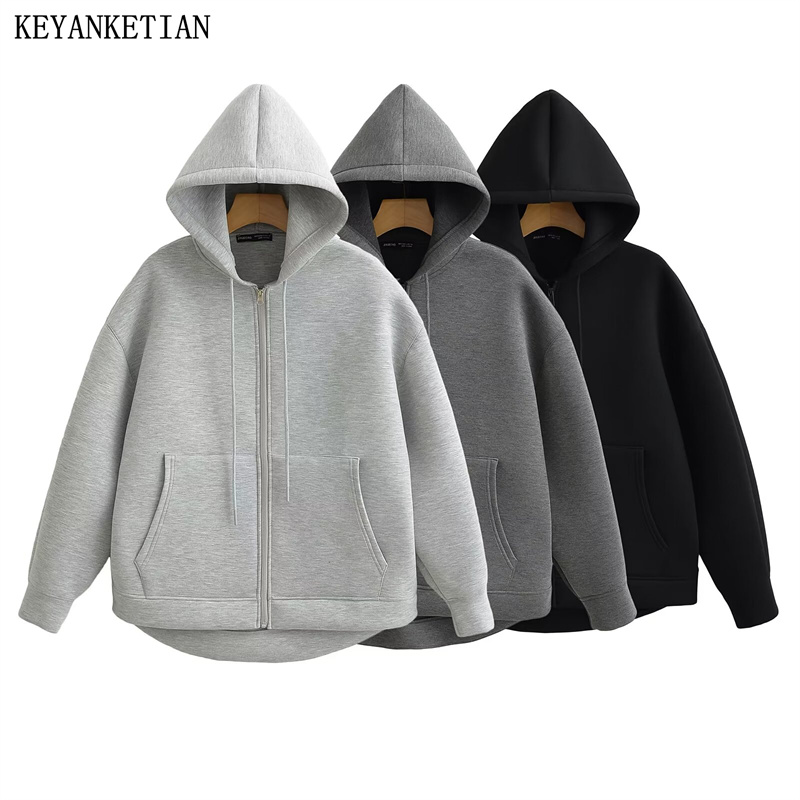 Winter Clothing Pinterest - KEYANKETIAN Winter New Women's Zipper Hoodie