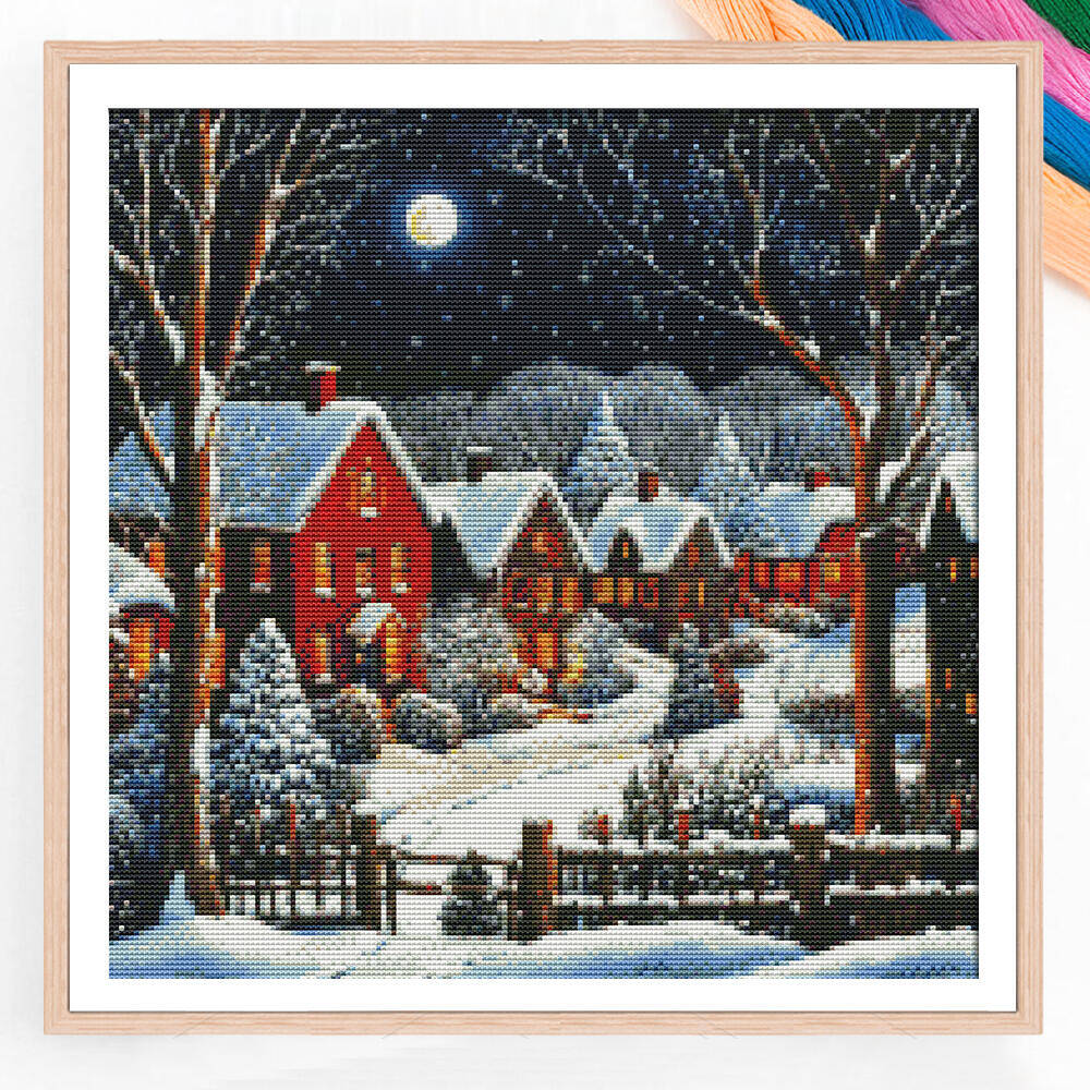 Winter Clothing Pinterest - Winter House Snow Scenery Painting Cross