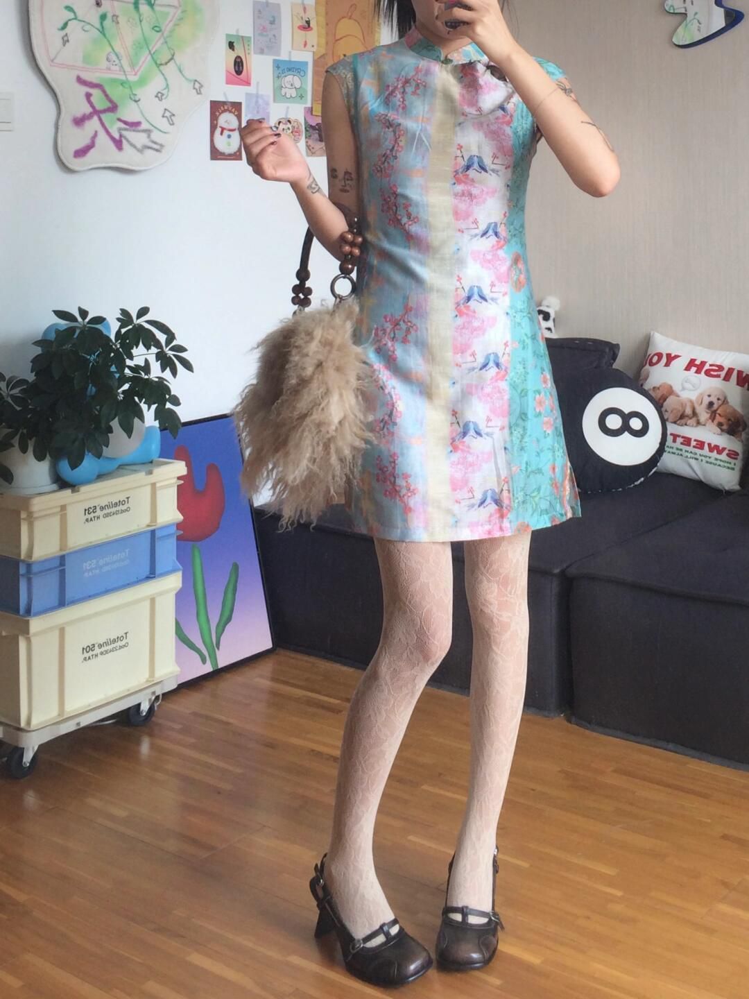 Vintage Cheongsam High Waist P - огляд і ціна Winter Clothing Aesthetic