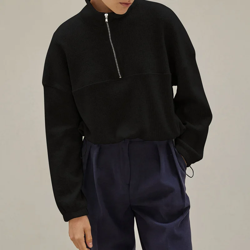 Cotton Waffle Zip Up Hoodies K - огляд і ціна Winter Clothing Aesthetic