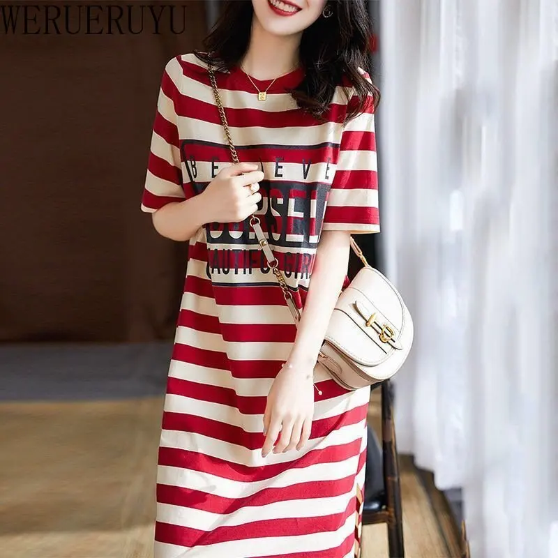 Striped Print Short Sleeve Mid - огляд і ціна Winter Clothing Aesthetic
